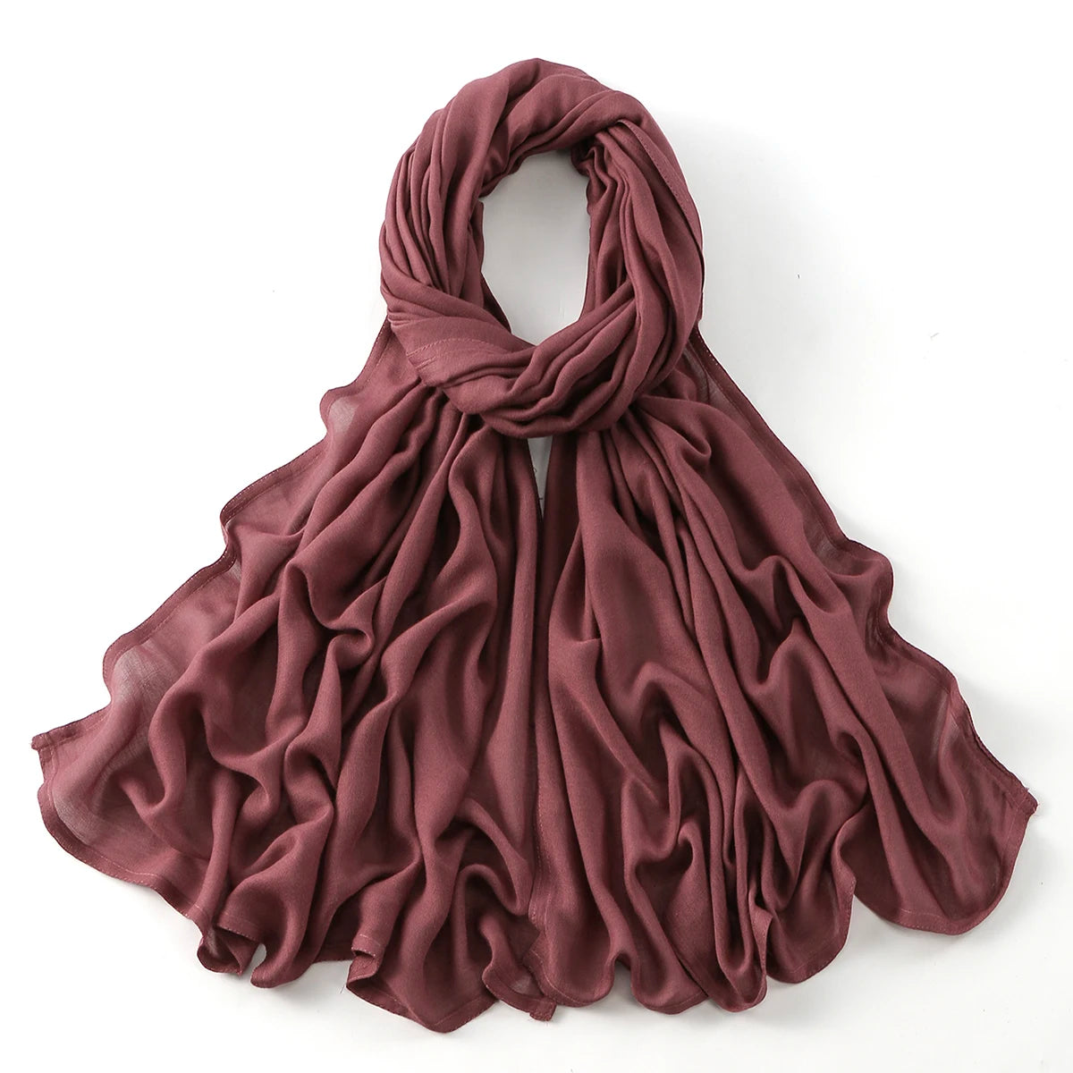 Cotton Rayon Modal Muslim Hijabs For Women Scarf Thin Plain Shawls Femme Musulman Soft Headscarf Islam Turban Headband 185*75CM