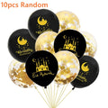10pcs Eid Balloon Eid Mubarak 2025 Ramadan Decoration For Home Aid al-fitr Mubarak Kareem Islamic Festival Muslim Party Supplies