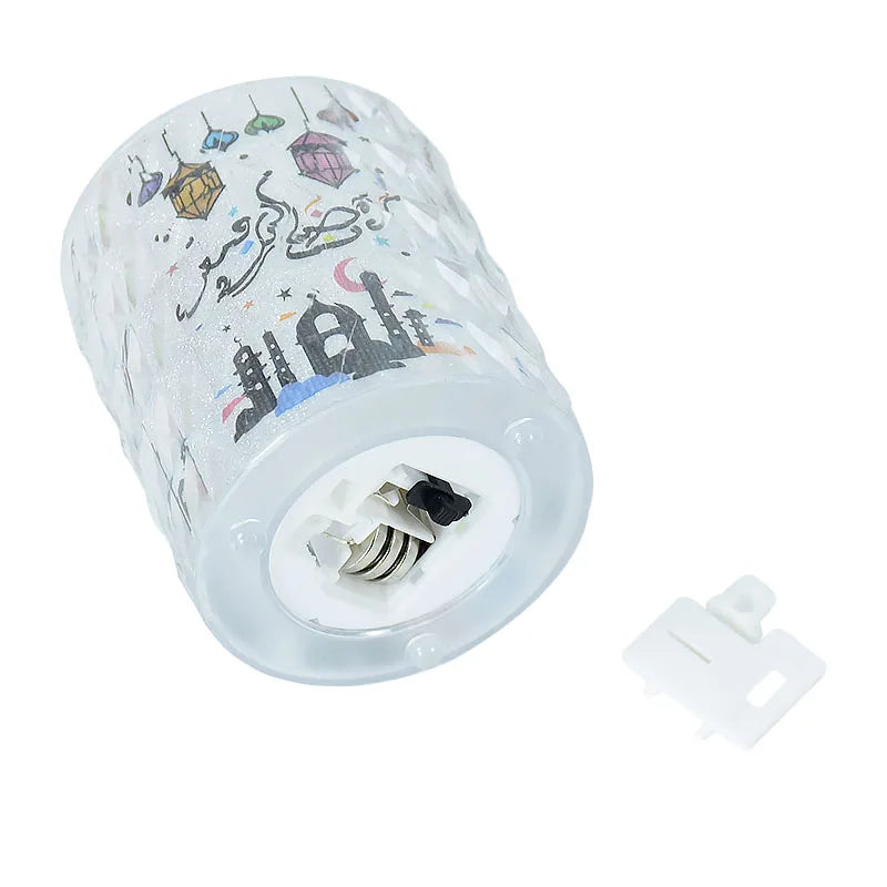 Eid Mubarak Led Candle Lantern Ramadan Kareem Decoration for Home 2025 Islamic Muslim Festival Party Favors Eid Al-Fitr Gift