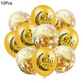 10Pcs Eid Mubarak Latex Confetti Balloons Islamic Muslim Party Supplies 2023 Ramadan Kareem Decoration For Home Eid Al Adha Gift
