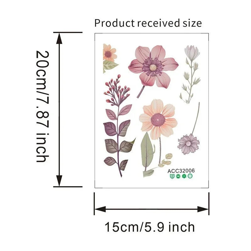Waterproof Sticker For Bedroom Flowers Switch Stickers PVC Self-adhesive Removable Bathroom Home Decoration Decals