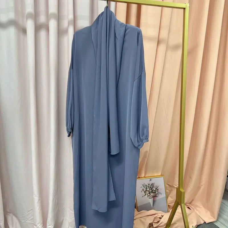 Ramadan One Piece Muslim Prayer Garment Women Hijab Abaya Maxi Dress Khimar Burqa Islamic Clothing Overhead Arab Robe