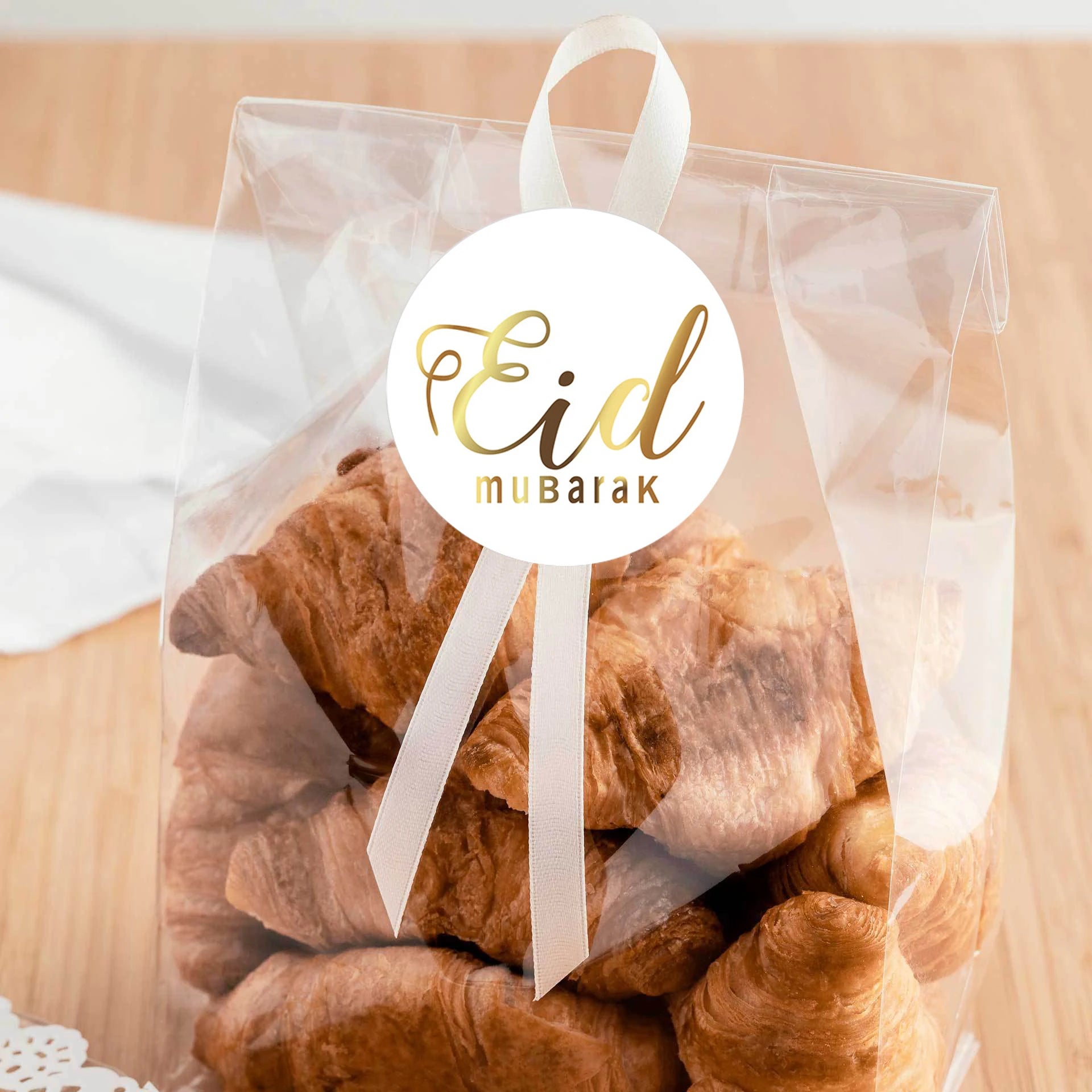 EID Mubarak Roll Stickers Ramadan Kareem Gifts Packaging Seal Stickers Islam Muslim Festival Party Decor EID Gift Labels