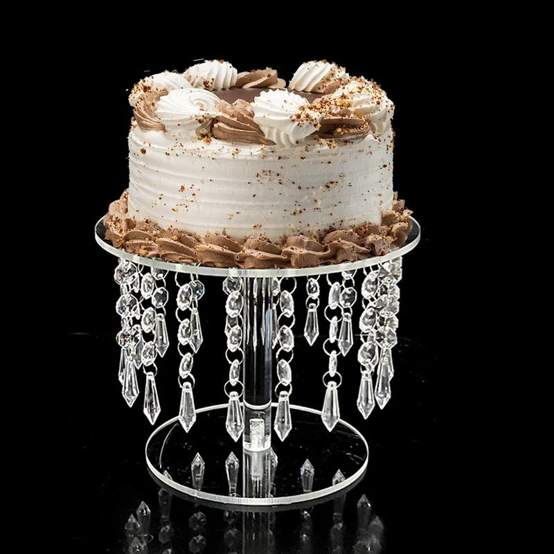 Wedding dessert table cake stand combination set European style crystal acrylic pastry tray decoration ornaments