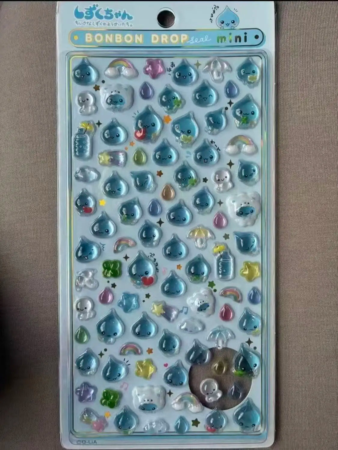 3D Water Droplet Relief Crystal Stickers Shiny Glitter Raindrop Resin Diy Decoration Scrapbooking Phone Case Journal Craft Gifts