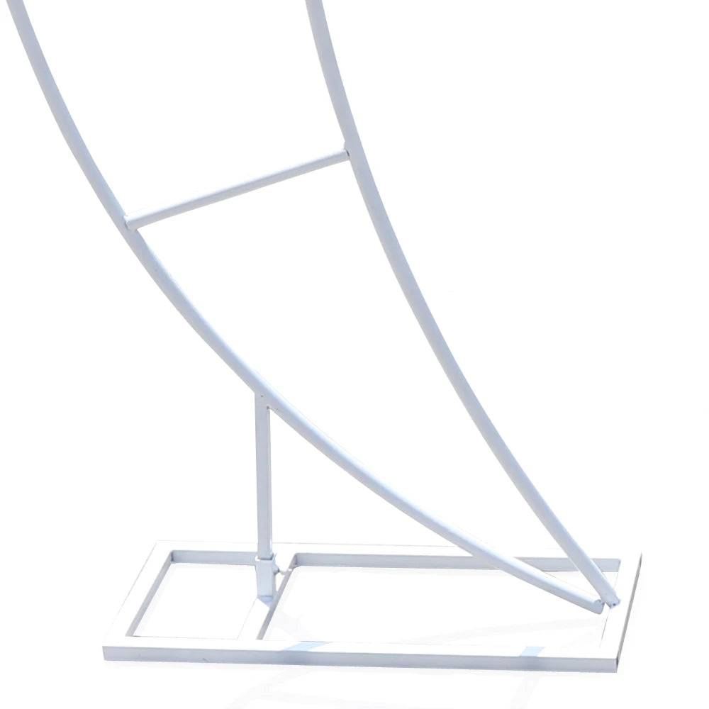 79" White Metal Crescent Moon Wedding Arch 2PCS DLY Decor Framework Iron For Wedding Party Stand
