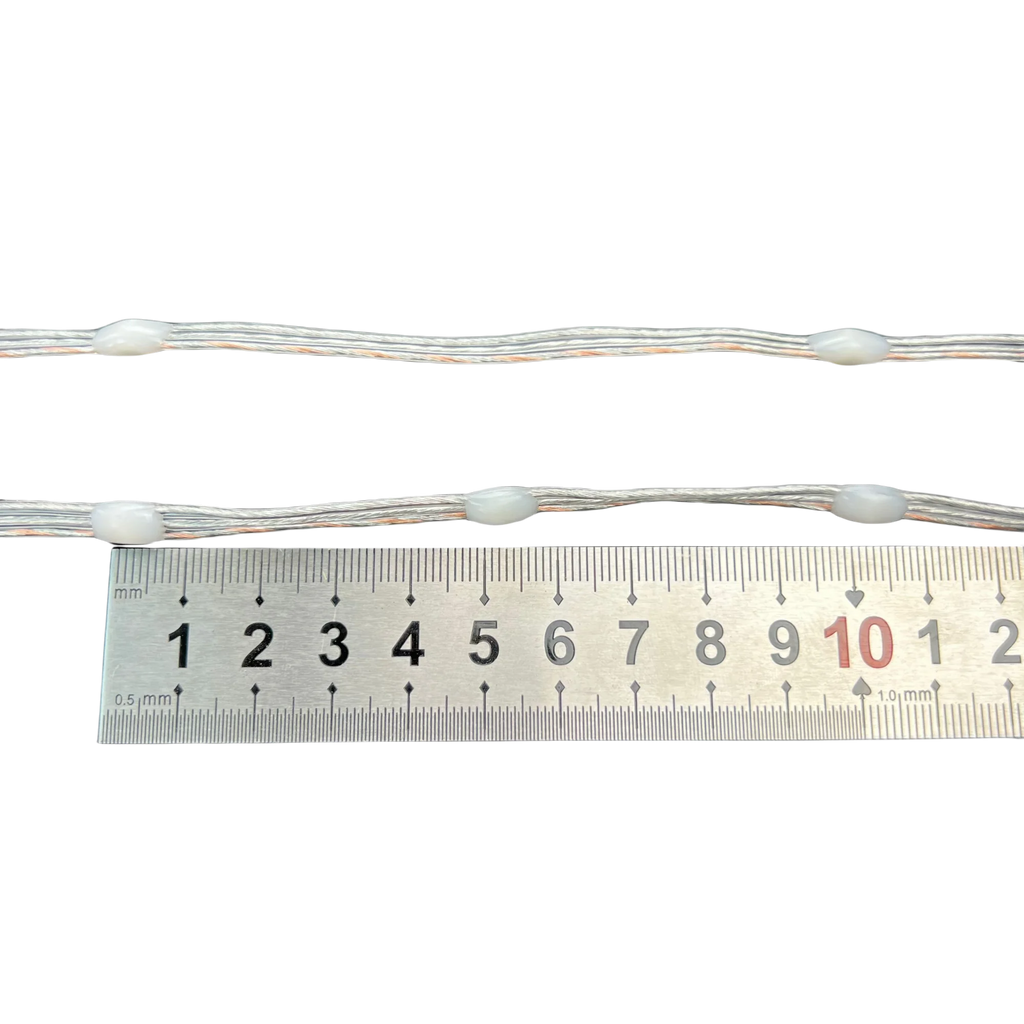 20AWG(0.2sqm2) 3Pin DC12V 1000/3000ct 50mm/100mm/150mm/200mm Pitch WS2811 RGBIC LED Pebble Seed Pixel String Light IP67 Clear Wi