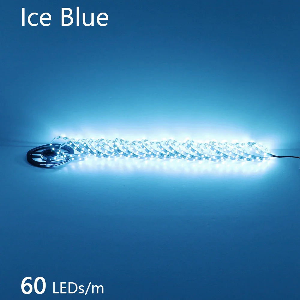 12V 24V LED Strip 2835 120LEDs/m Home Lamp Strip Pink Red Ice Blue Green Golden Yellow Orange Flexible Waterproof Soft Lamp Bar