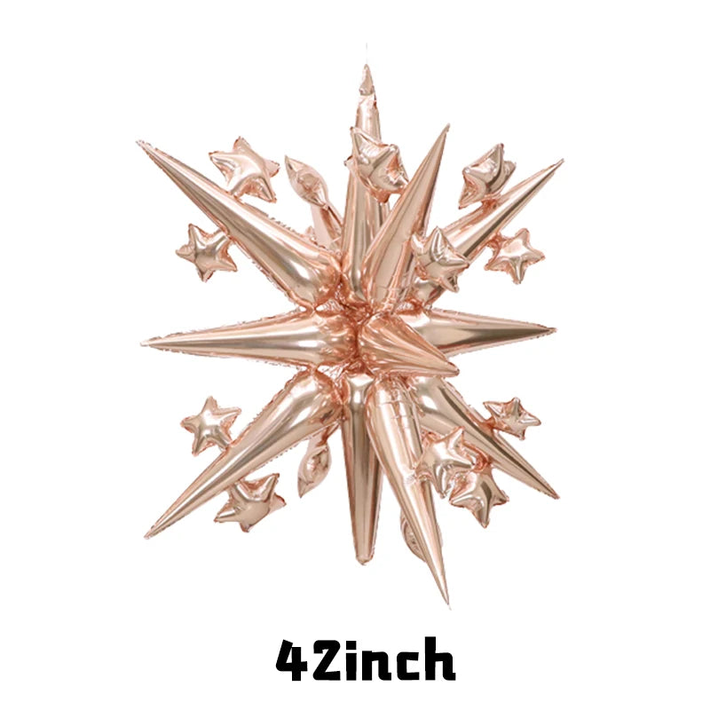 42inch Starbust Foil Balloons Gold Star Helium Globos Starbust Balloon for Birthday Decoration Chritsmas Birthday Decor Supplies