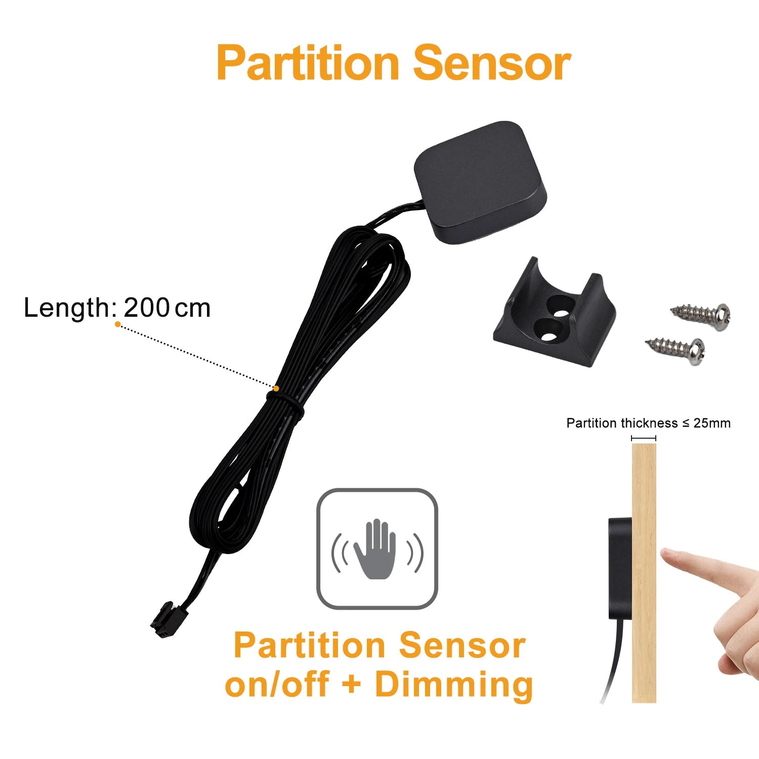 Under Cabinet COB LED Strip Light Collection Display Closet Bookcase Wardrobe Lamp Tape Penetrable Wood Dimmable Touch Sensor