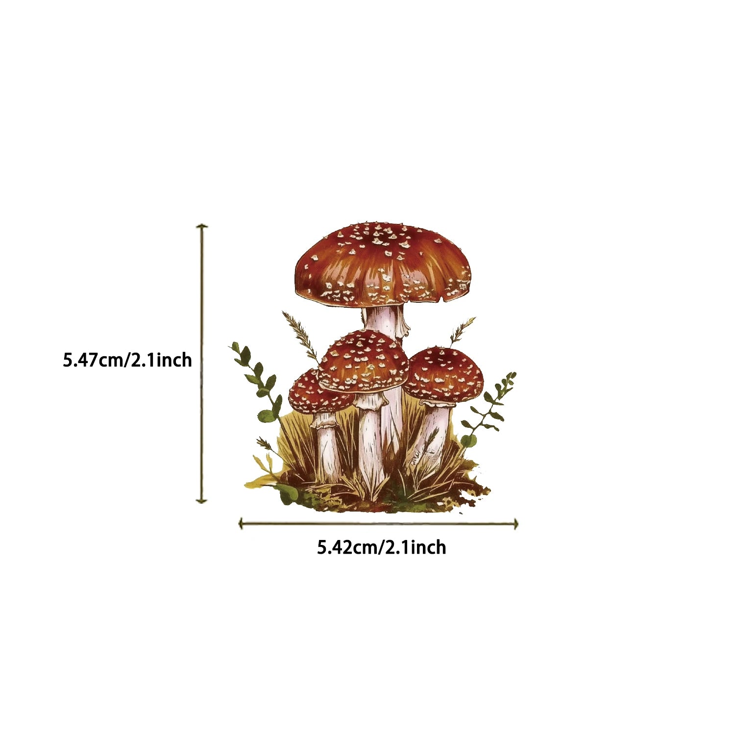 50pcs Retro Mushroom Graffiti Stickers Handmade Account DIY Luggage Notebook Motorcycle PET Waterproof Stickers