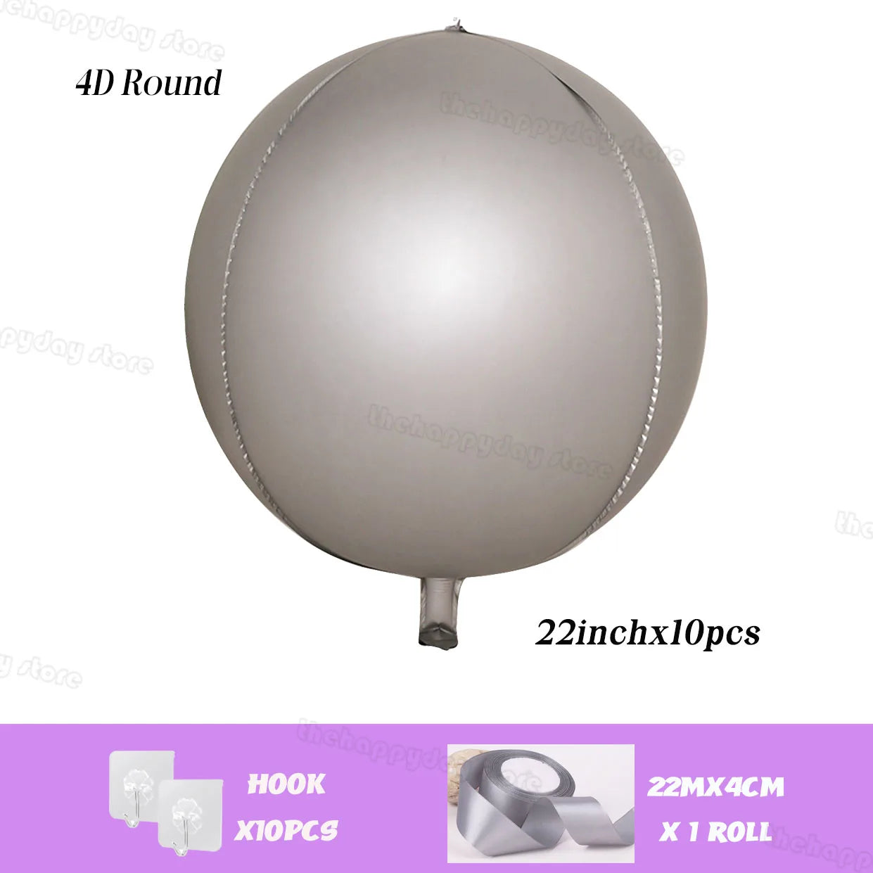 20/10Pcs Hanging 4D Round Foil Balloons 22in Dark Green 4D Round Balloon for Wedding Birthday Xmas Party Helium Air Globos Decor
