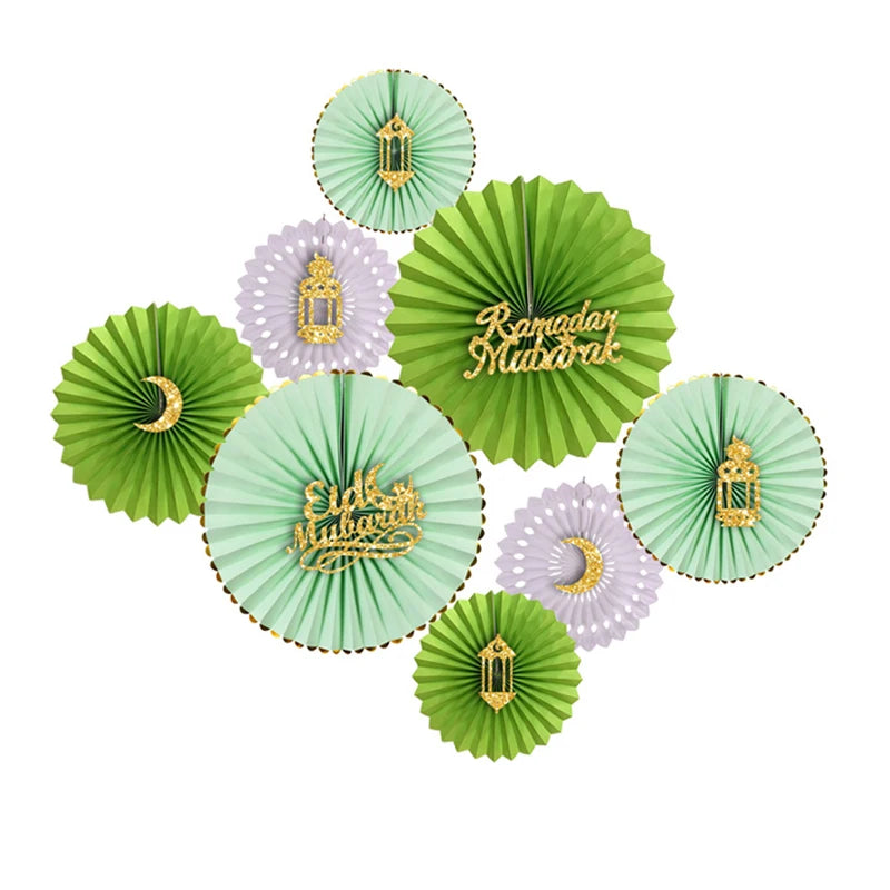 Eid Mubarak Muslim Decoration DIY Paper Wall Decorations Ramadan Islamic Festive Decor Mubarak Decoration Ramadan Party Supplies
