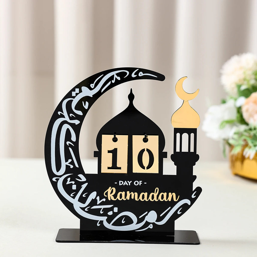 Ramadan Countdown Calendar Eid Mubarak Ornament Ramadan Decoration For Home 2025 Eid Aid Al-Adha Islam Muslim Party Supplies