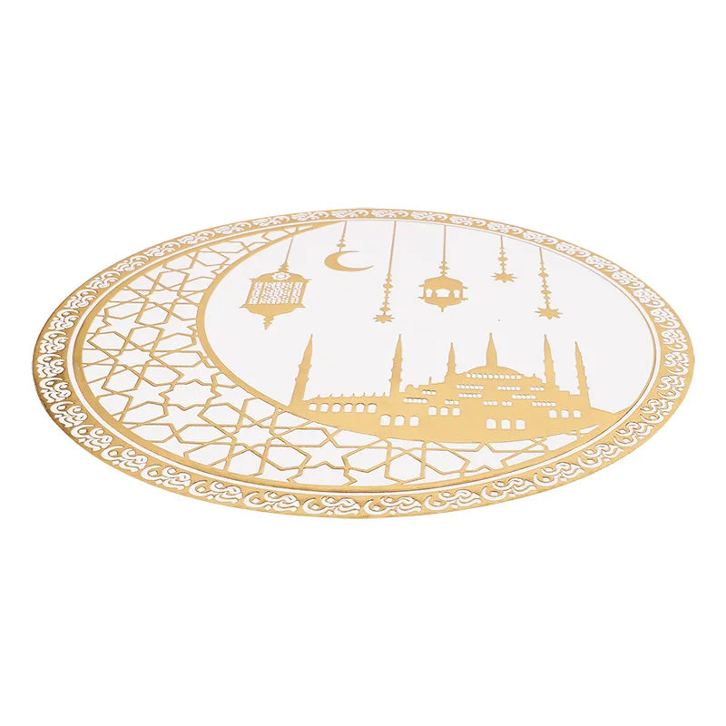 Ramadan Moon and Flower Patterns Table Festive Party Decorati, Suitable for Families, Hotels, Restaurants Eid Party Decor