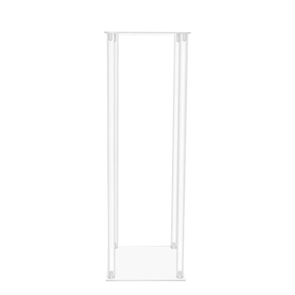 10Pcs Acrylic Vase Wedding Flower Stands Set, 23.6"H Clear Column Rack Geometric Display Stand for Home Party Wedding Decor