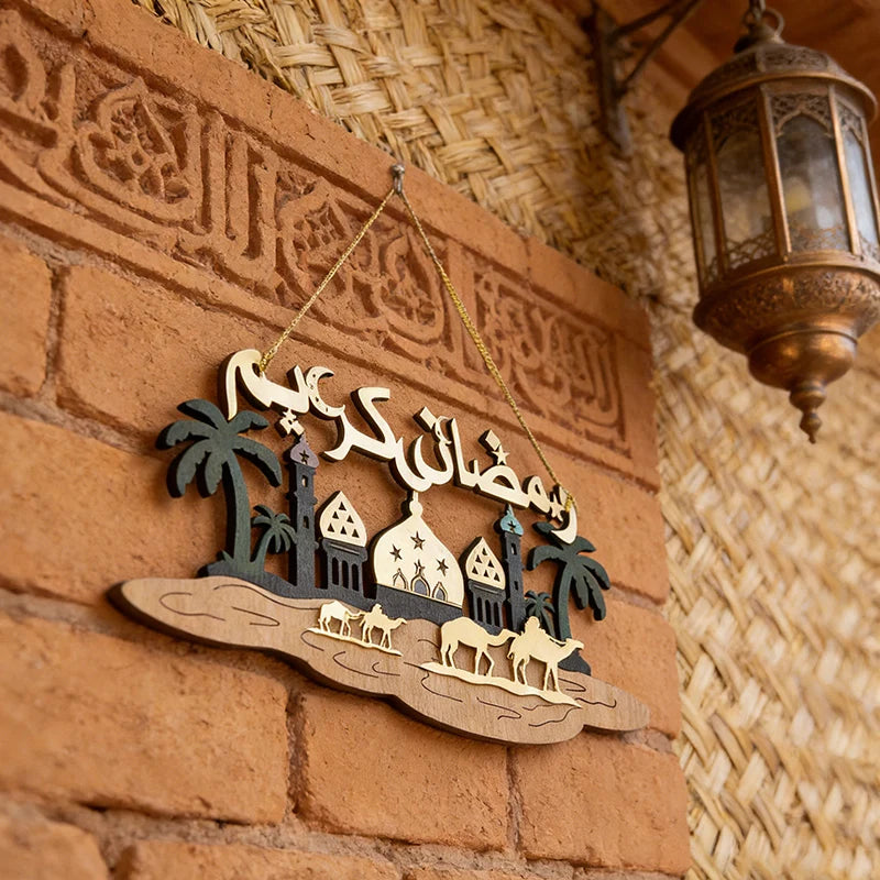 Ramadan Hanging Ornaments Eid al-Fitr DIY Festival Party Decorations Wall Background Hanging Decorations Muslim Ramadan Decor