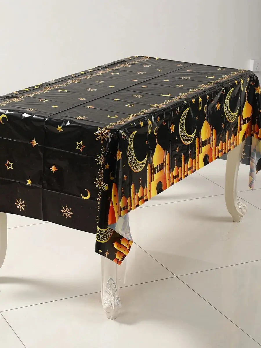 Eid Mubarak Tablecloths Ramadan Decoration 2025 for Home Islamic Muslim Party Decor Ramadan Kareem Tableware Eid Al Adha Gifts
