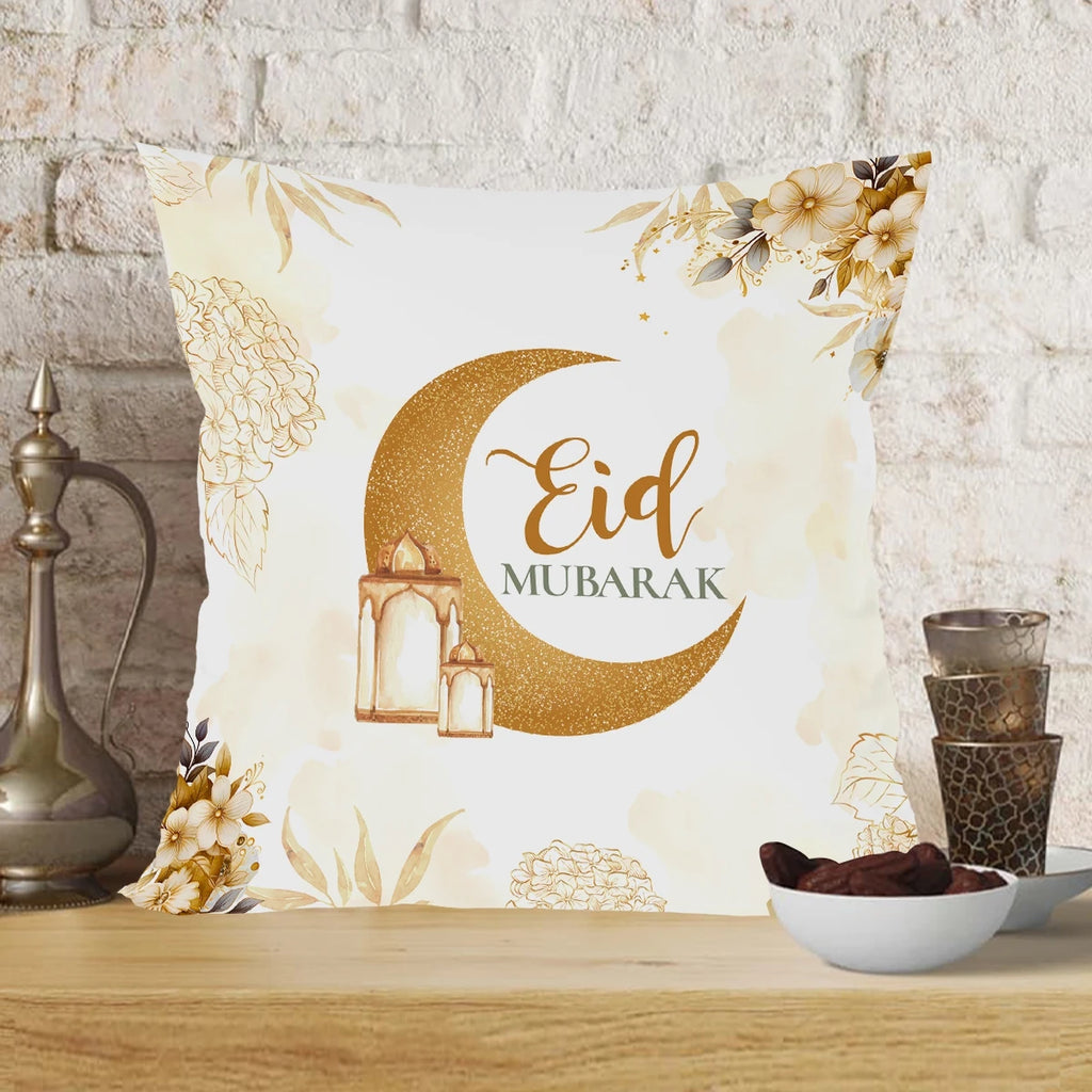 Eid Mubarak Cushion Cover Pillow Case Ramadan Kareem Decoration For Home 2025 Muslim Islam Party Decor Eid Al Adha Supplies