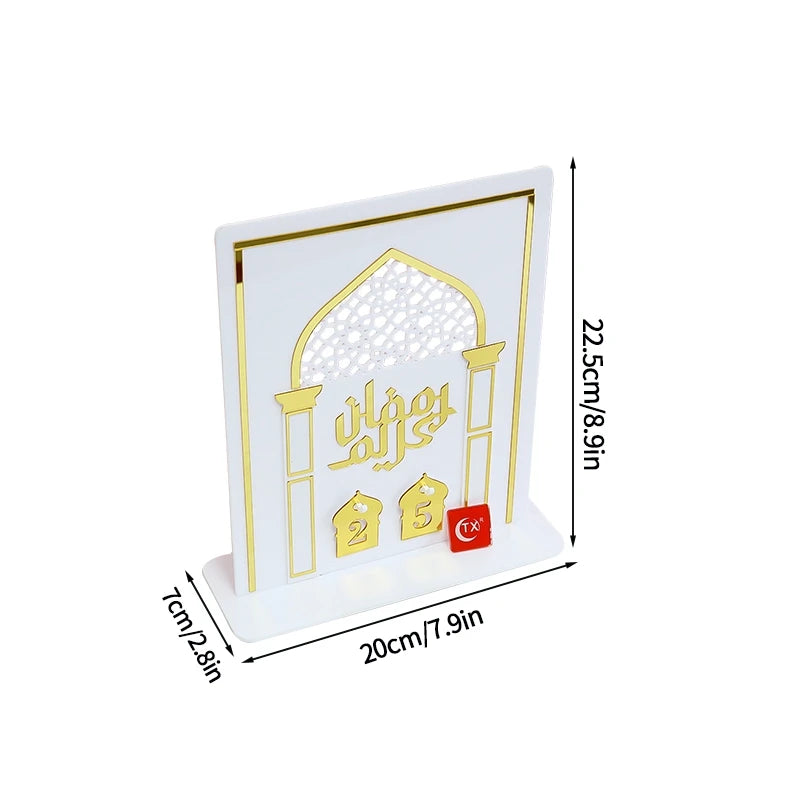 Countdown Ramadan Calendar Ramadan Decorations 2026 Advent Calendar Eid Festival Party Supplies Muslim Calendar Party Decoration