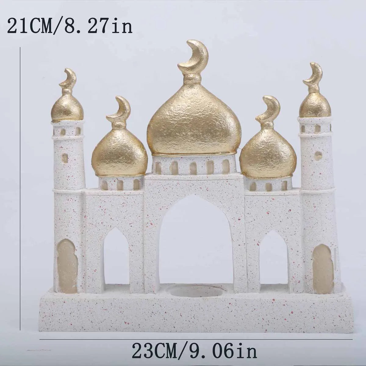 Ramadan Ornaments Resin Material Mosque Islamic Castle Statue Family Tabletop Atmosphere Decoration Architectural Style Gift