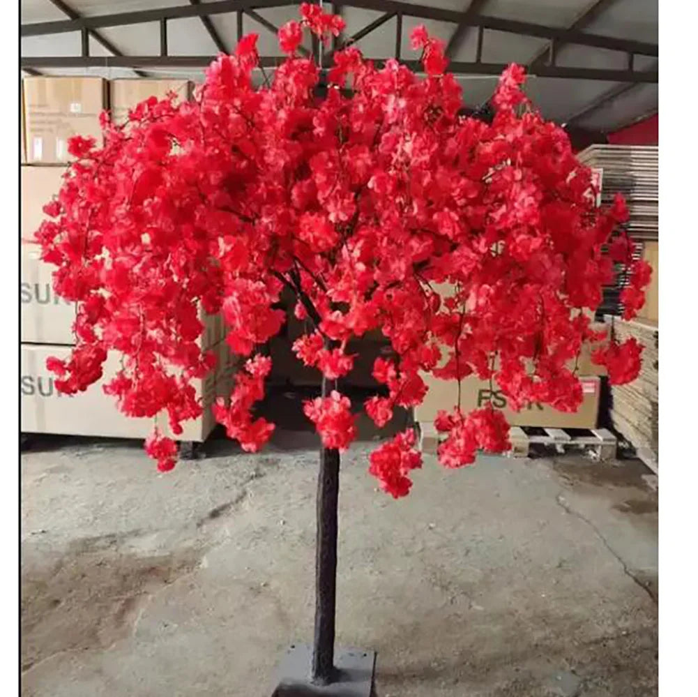 Sakura Artificial Flower Tree Weeping Willow Plants Suitable for Indoor Outdoor Home Wedding Party Garden Shopping Mall Decorati