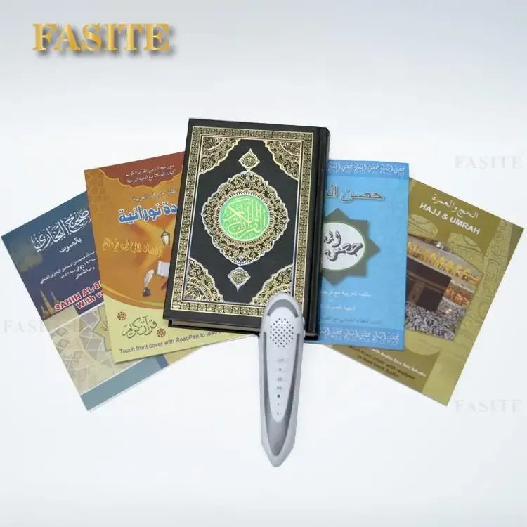 Digital Quran Reading Pen with Small Quran Book Wooden Box Word by Word Audio