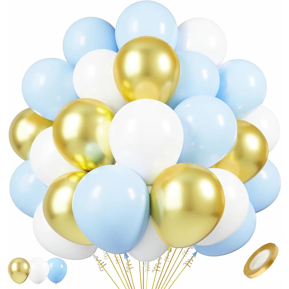 Baby Pink Balloons Set Pastel Pink White Metal Gold Confetti Balloon Baby Shower Gender Reveal Birthday Party Decorations Globos