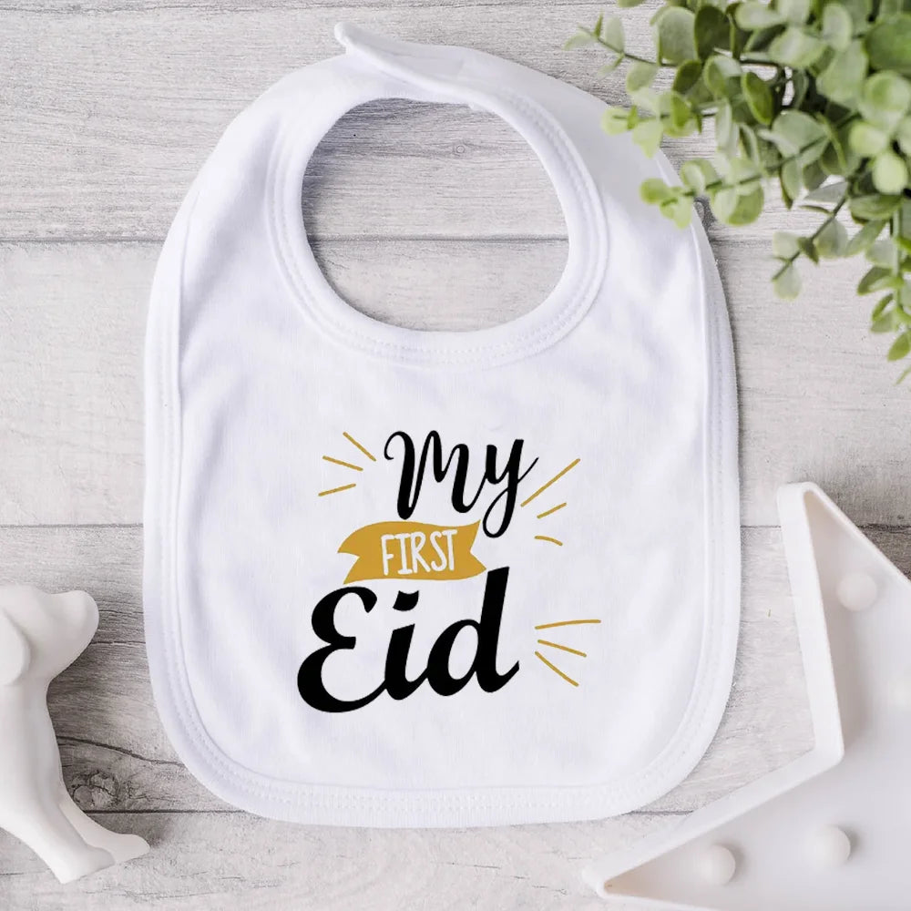 My First Eid Baby Bib Islamic Iftar Party Newborn Gift Accessories Ramadan Decorations 2026 Muslim Supplies New Parents Gift