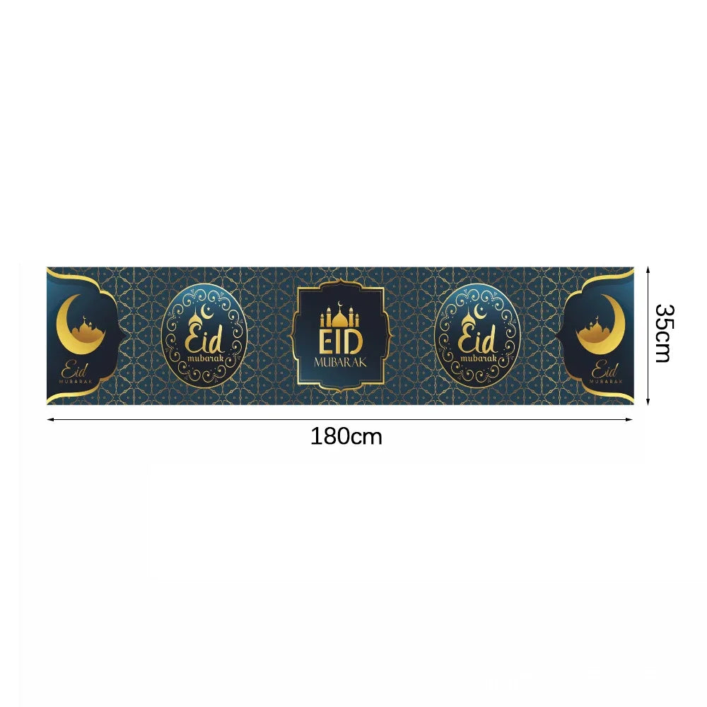 Ramadan Table Runners Eid Mubarak Moon Star Tablecloths Decoration Eid Party Table Decorations Islamic Muslim Party  2026