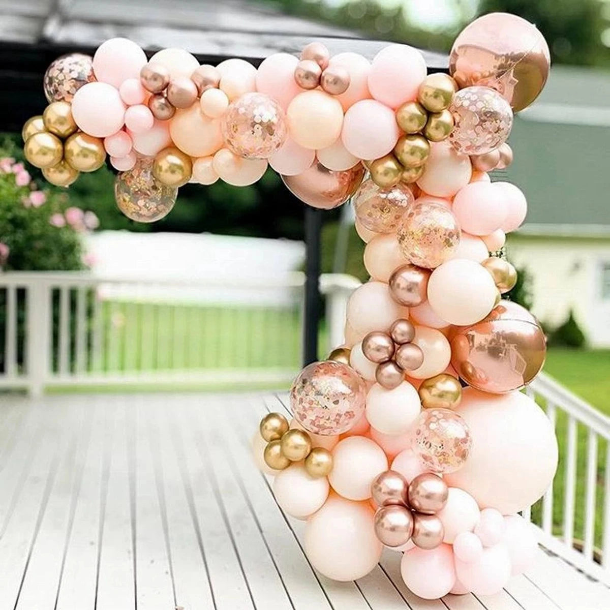 Macaron Pink Balloon Garland Arch Kit Wedding Birthday Party Decor Kids Rose Gold Latex Balloons Baby Shower Decorations Chain