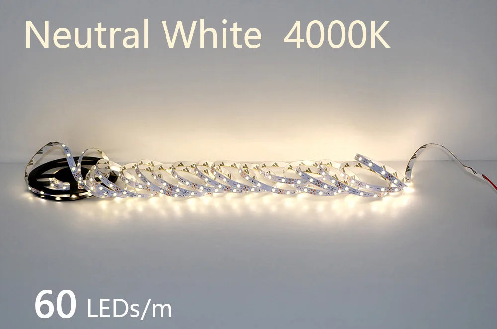12V 24V LED Strip 2835 120LEDs/m Home Lamp Strip Pink Red Ice Blue Green Golden Yellow Orange Flexible Waterproof Soft Lamp Bar