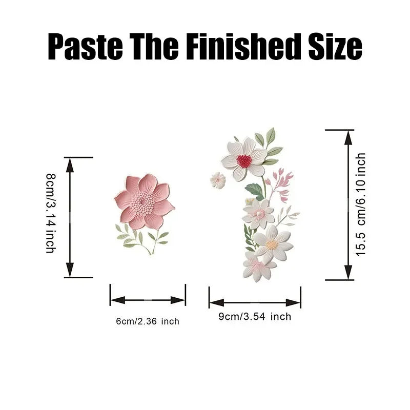 Waterproof Sticker For Bedroom Flowers Switch Stickers PVC Self-adhesive Removable Bathroom Home Decoration Decals