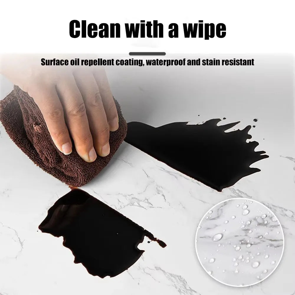 40cm New Kitchen Oil-proof Wall Stickers Self-adhesive Stain-resistant High Temperature Kitchen Countertop Protective Wallpaper