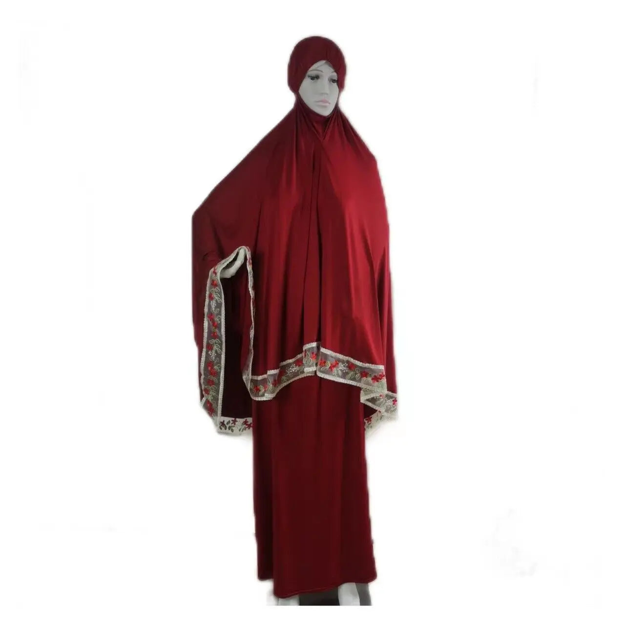 2PCS Women Muslim Islamic Hijab Blouse Skirts Sets Ramadan Prayer Khimar Abaya Robe Arab Burqa Middle East Vestidos