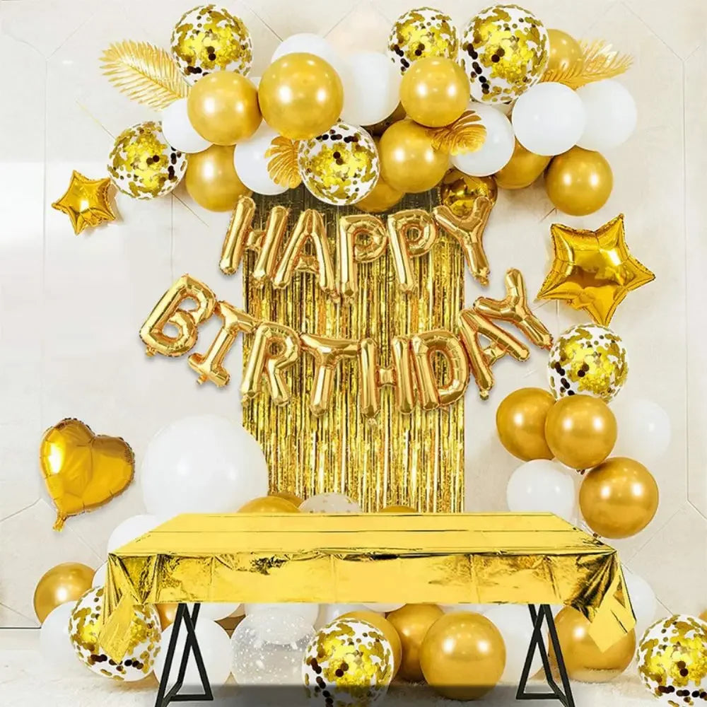 25pcs/set Happy Birthday Balloons Set Foil Letter Balloon Garland Bunting Banners Kids Birthday Party Babay Shower Decoration
