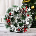 30CM Christmas Decoration Garland Front Door Window Decoration Christmas Wreath Pendant Ornament Navidad New Year Party Supplies