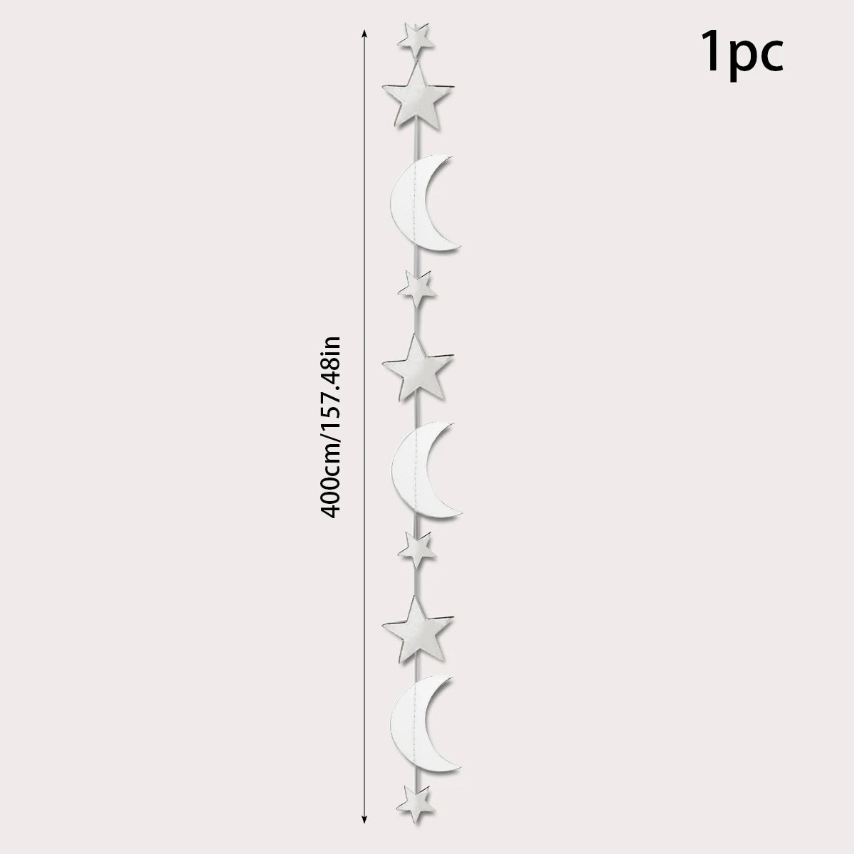 4M EID Mubarak Glitter Star Moon Garland Banner Backdrop Streamers Ramadan Kareem Hanging Streamer Decoration Supplies