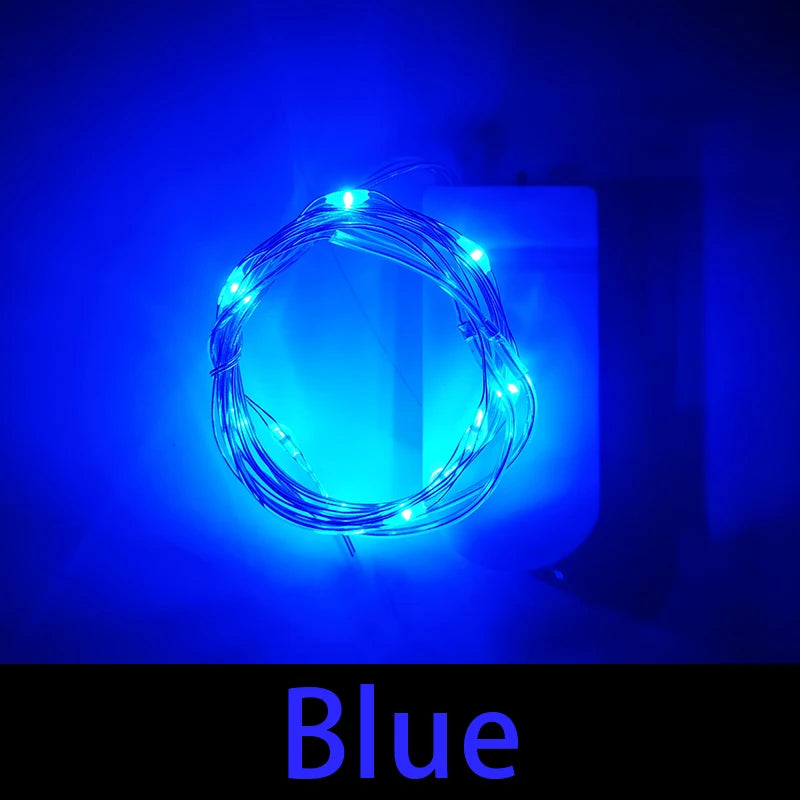 Waterproof Fairy Light CR2032 Battery Powered LED Mini Christmas Light Copper Wire String Light For Wedding Xmas Garland Party