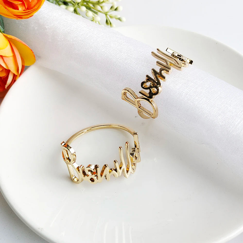 1/6Pcs Ramadan Napkin Rings Gold Bismillah Napkin Holder Ramadan Kareem Eid Mubarak Party Table Supplies Ramadan Decoration 2026