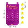 Ramadan Mubarak Countdown Calendar Felt Hanging Wall Decor Islamic Eid Home Decoration Ramadan Kareem Party Supplies
