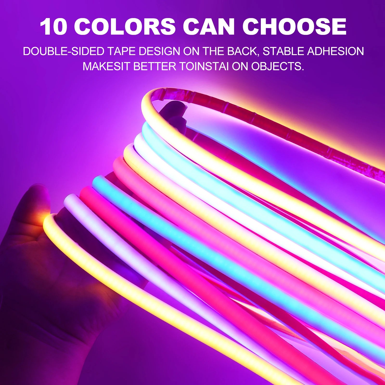 IP68 Waterproof COB LED Strip Light DC 12V 24V 320LEDs/m Red Blue Green White Linear Flexible Neon Lights for Room Garden Decor