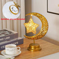 Ramadan Moon Led Light 2026 Eid Mubarak Decoration Metal Lamp for Home Room Ramadan Kareem Islamic Muslim Eid Al Adha Party Gift