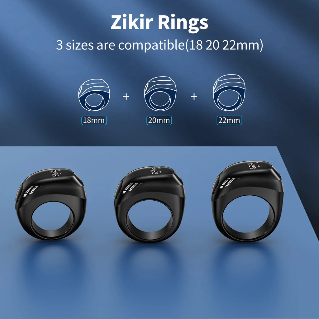 Muslim Gift Smart Electronic Counter Waterproof Tasbeeh Tasbih Zikr Ring Digital Tally Counter Interchangeable Rings