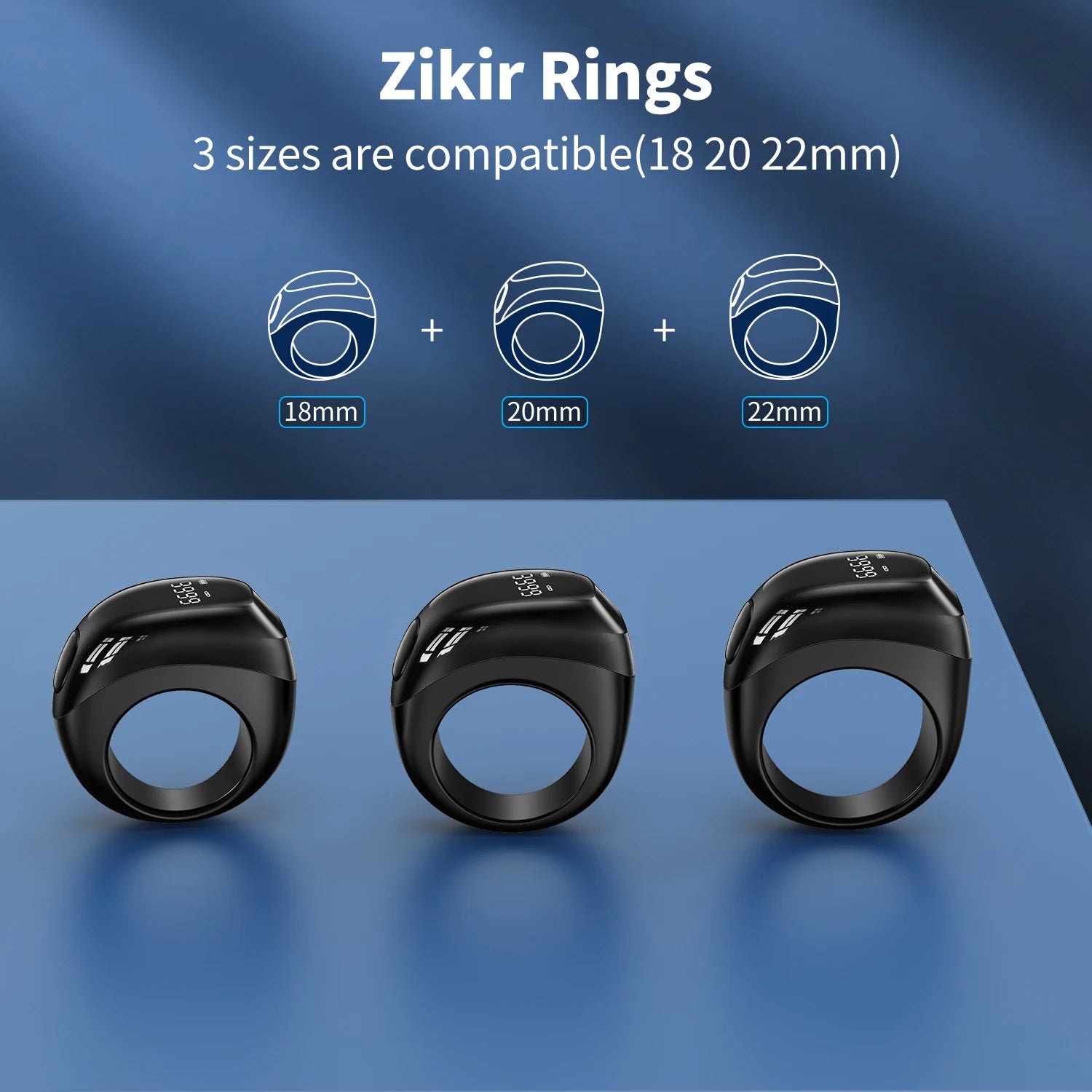 Muslim Gift Smart Electronic Counter Waterproof Tasbeeh Tasbih Zikr Ring Digital Tally Counter Interchangeable Rings