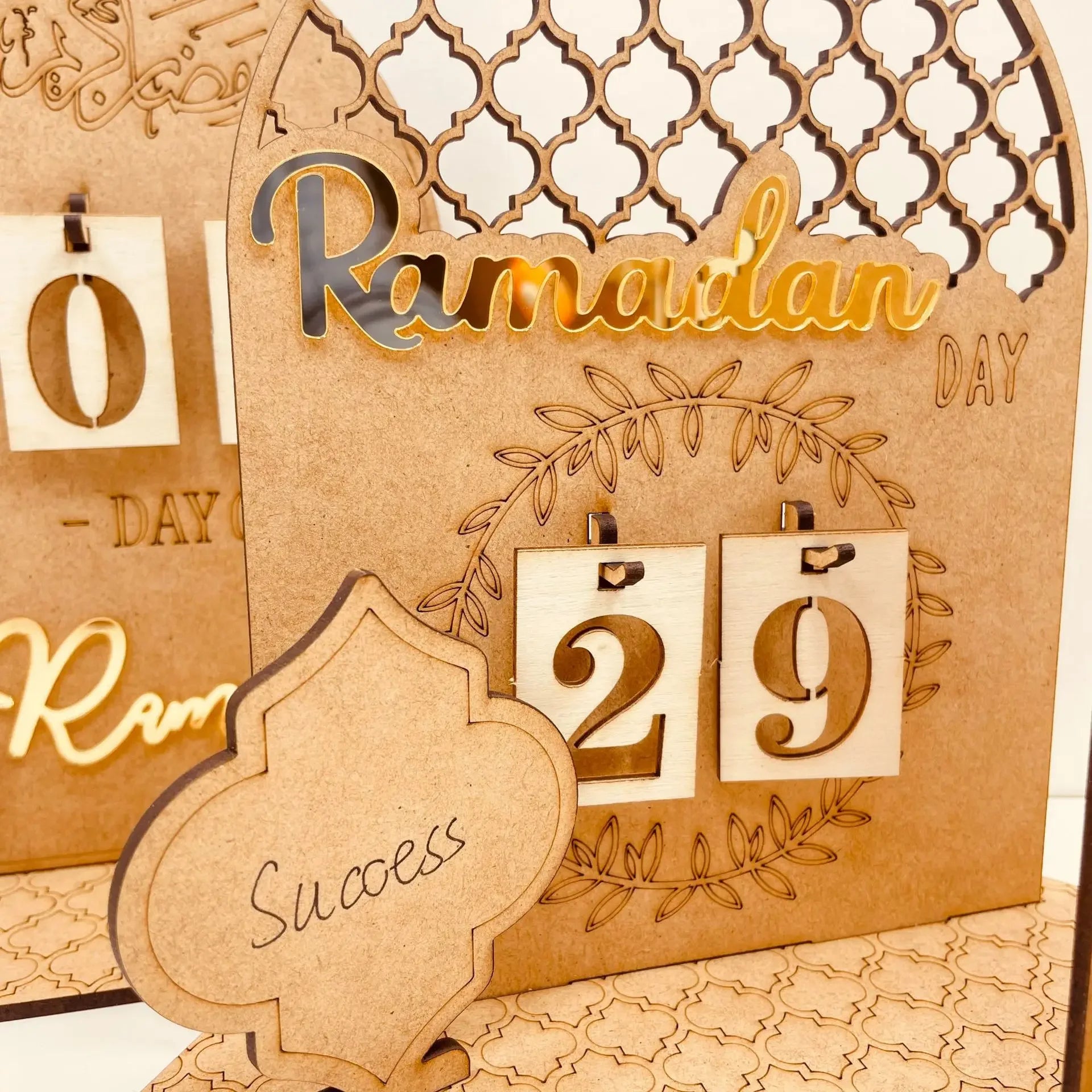 Acrylic Ramadan Advent Calendar 2025 Eid Mubarak Countdown Calendar Islamic Muslim Festival Party Gifts Home Decoration Ornament