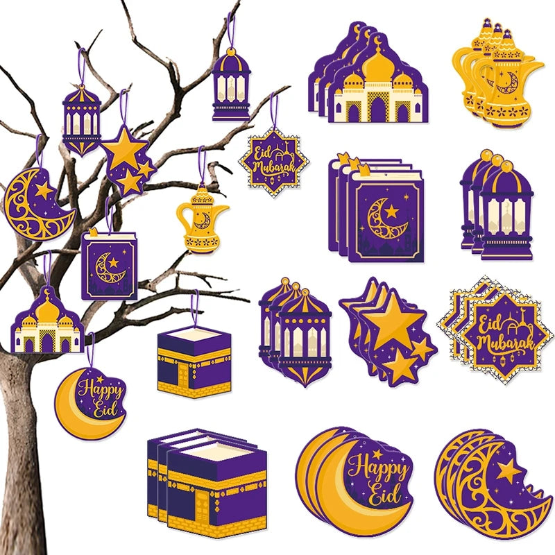 2026 Eid Mubarak Pulling Flag Ramadan Hanging Pendants Decoration  Middle East Festival Party Islamic Muslims Decor Ornaments