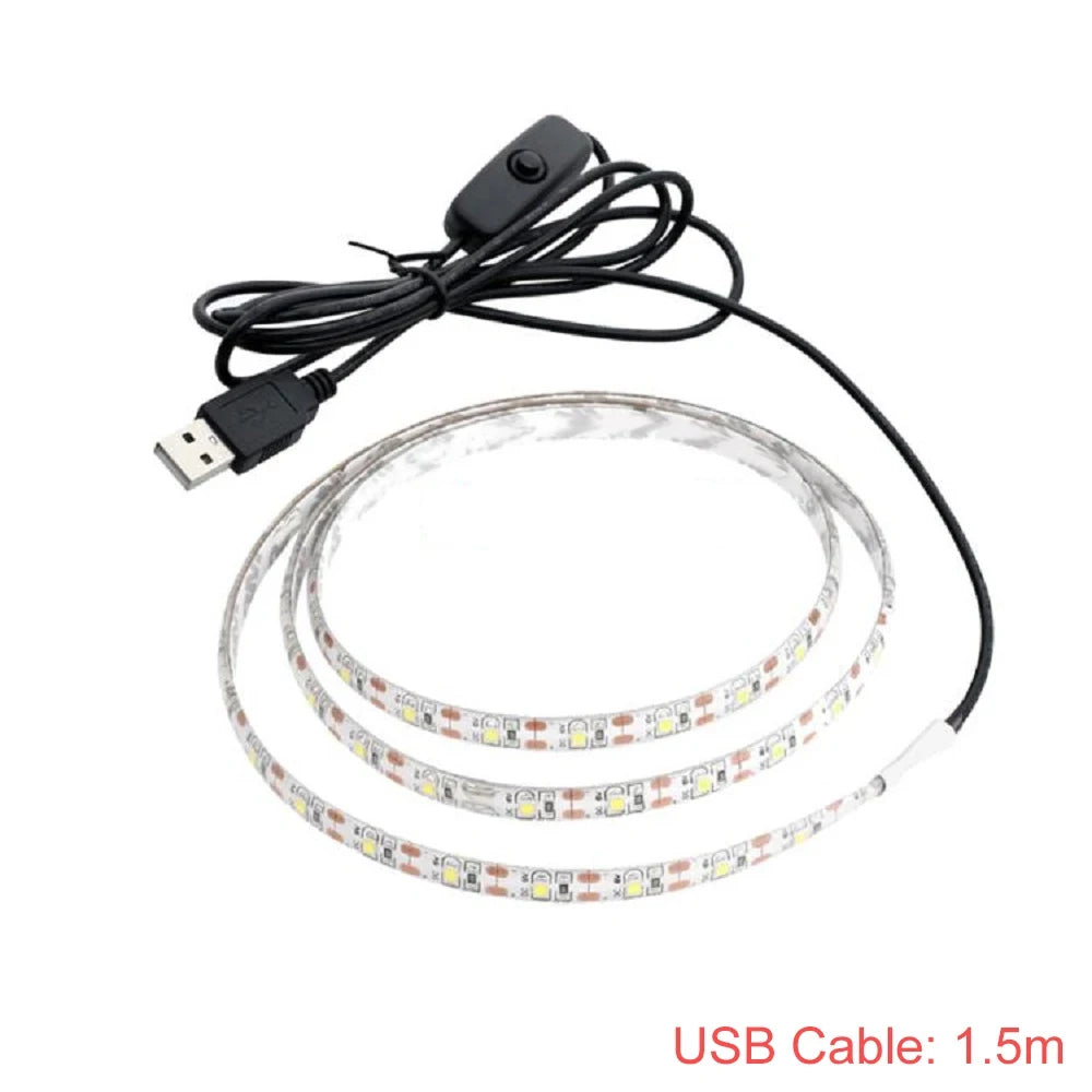 DC 5V USB LED Strips Light 60LEDs/m 2835 Flexible TV Background Lighting Tape Home Decor Lamp 0.5M 1M 2M 3M 4M 5M IP21/IP65