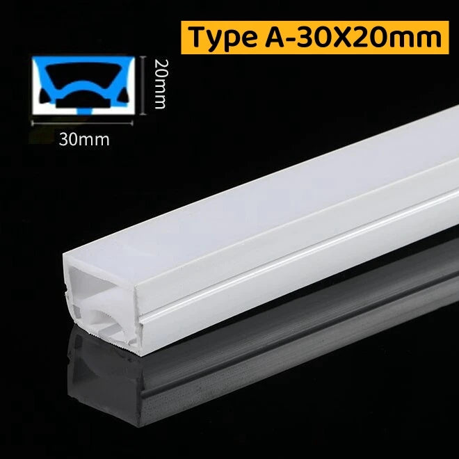 Embedded Flexible Neon Silicone Tube LED Rope Lamp Waterproof Diffuser Channel WS2811 WS2812B Outdoor Linear Ribbon Strip Lights