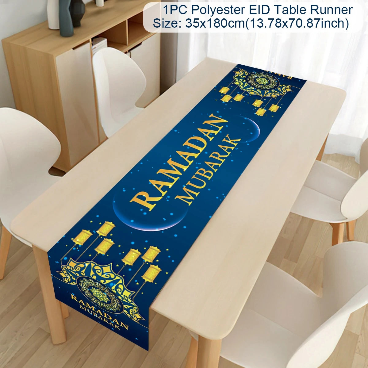 Eid Mubarak Tablerunner Ramadan Decoration For Home 2024 Islamic Muslim Party Supplies Eid Al Adha Ramadan Kareem Tablecloths